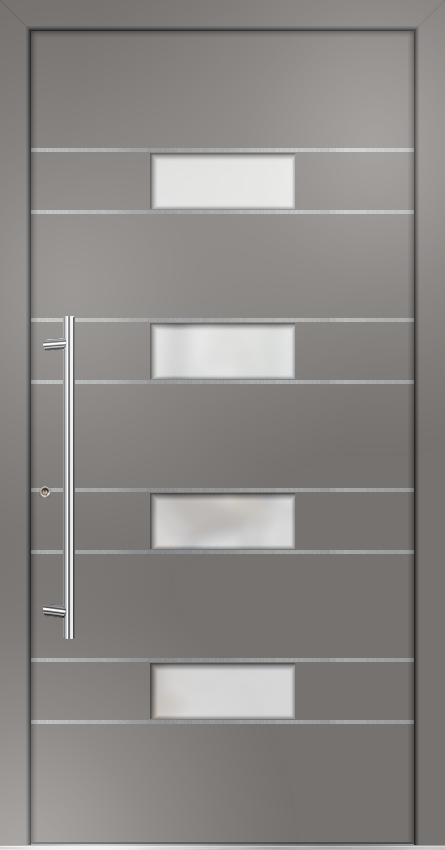 metaku Collection-H205_graualuminium 9007 FS_Aufsatzfüllung